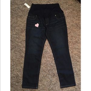 Dark wash maternity jeans